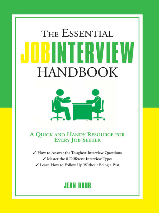 Title details for The Essential Job Interview Handbook by Jean Baur - Available